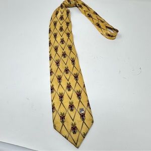 Pierre Pacha 100% Pure Silk Yellow Tie in EUC